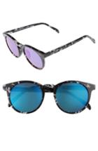 Women's Diff Charlie 48mm Mirrored Polarized Round Retro Sunglasses -