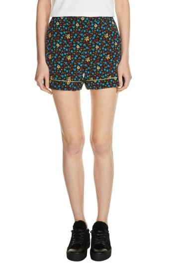 Women's Maje Floral Print Shorts - Blue