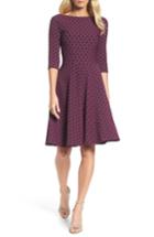 Women's Leota Circle Knit Fit & Flare Dress - Purple