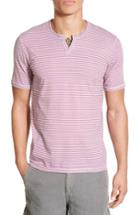 Men's Lucky Brand Stripe Notch Neck T-shirt