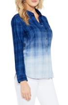 Women's Two By Vince Camuto Ombre Plaid Denim Shirt