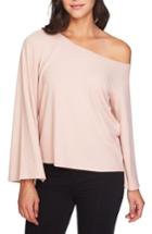 Women's 1.state The Cozy Bell Sleeve One Shoulder Top - Pink