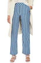 Women's Topshop Stripe Trousers Us (fits Like 0) - Blue