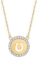 Women's Jane Basch Designs 'horseshoe' Diamond Pendant Necklace