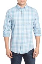 Men's Southern Tide Marsh Cove Regular Fit Plaid Sport Shirt - Blue