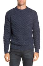 Men's Frye Ethan Fisherman Cable Sweater - Blue