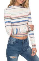 Women's Roxy Smooth Move Mock Neck Crop Sweater - Grey