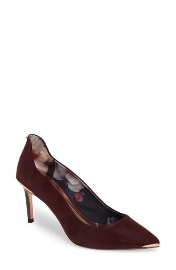 Women's Ted Baker London Vyixin Pointy Toe Pump M - Burgundy