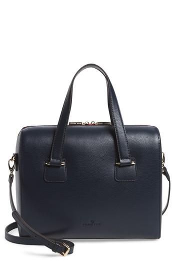Celine Dion Triad Leather Satchel - Blue