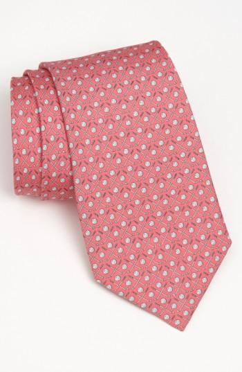 Men's Vineyard Vines Golf Clubs Silk Tie, Size - Pink