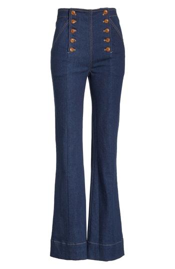 Women's Ulla Johnson Ashton Flare Jeans - Blue