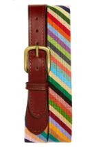 Men's Smathers & Branson 'parson Stripe' Needlepoint Belt