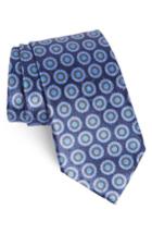 Men's Ermenegildo Zenga Medallion Silk Tie, Size - Blue