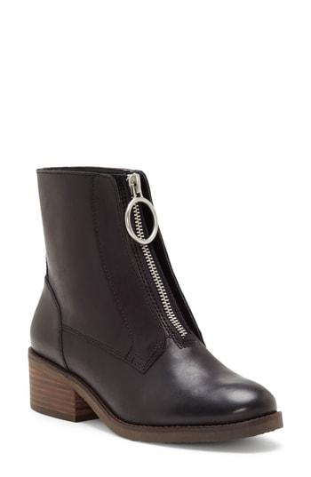 Women's Lucky Brand Tibly Zip Bootie .5 M - Black