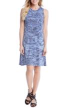 Women's Karen Kane Tie-dye Stripe A-line Dress - Blue