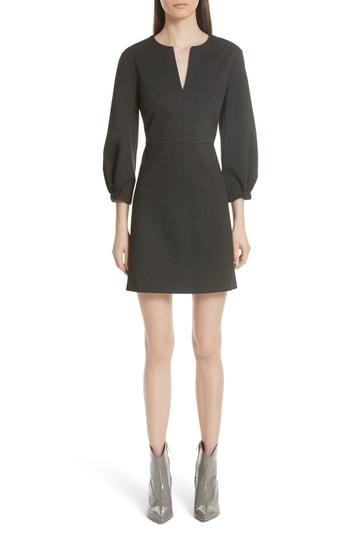 Women's Tibi Bond Stretch Knit Puff Sleeve Dress - Grey