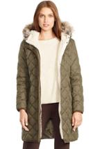 Women's Lauren Ralph Lauren Faux Fur Trim Down & Feather Fill Parka