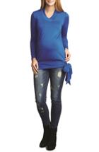 Women's The Urban Ma Side Tie Maternity Top - Blue