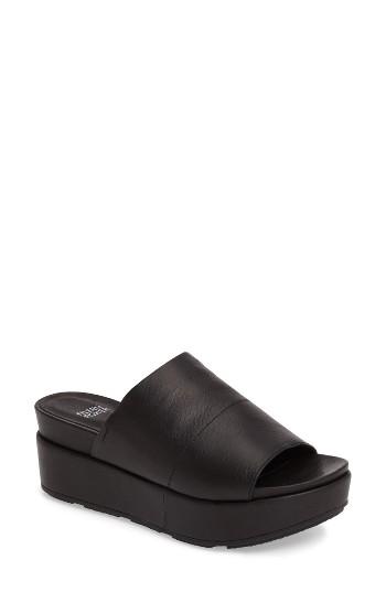 Women's Eileen Fisher Briggs Platform Slide Sandal .5 M - Black
