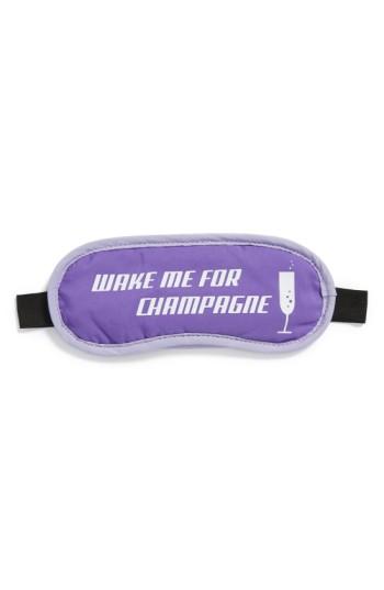 Flight 001 'wake Me For Champagne' Sleep Mask - Purple