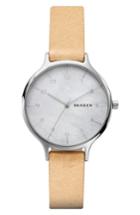 Women's Skagen Anita Leather Strap Watch, 36mm