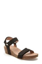 Women's Adam Tucker Shea Wedge Sandal .5 M - Black