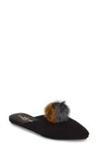 Women's Yosi Samra Vidi Genuine Rabbit Fur Loafer Mule M - Black
