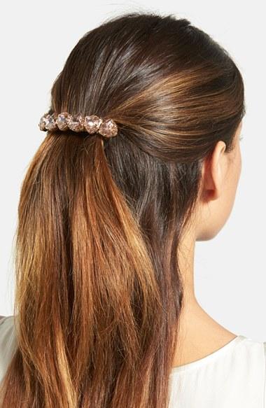L. Erickson Swarovski Crystal Barrette, Size - Pink