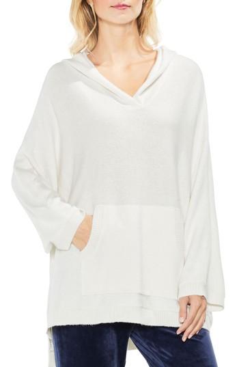 Women's Two By Vince Camuto Dolman Sleeve Relaxed Hooded Sweater, Size - White