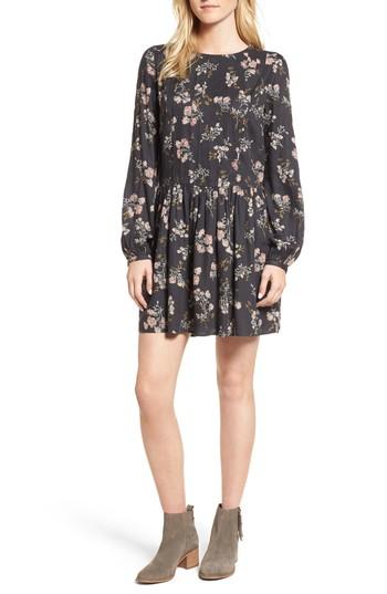 Women's Hinge Pintuck Babydoll Dress, Size - Grey