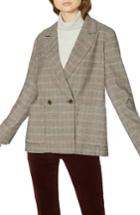 Women's Sanctuary Heritage Plaid Boyfriend Blazer - Black