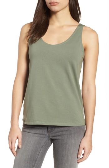 Women's Eileen Fisher Organic Cotton Stretch Jersey Tank - Green