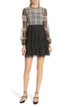 Women's Red Valentino Embroidered Point D'esprit Dress Us / 38 It - Black