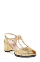 Women's Fendi Chameleon Leather Sandal Us / 36.5eu - Metallic