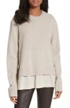 Women's Joseph Layer Look Wool Blend Sweater - Beige
