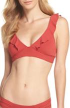 Women's Robin Piccone Lina Ruffle Bikini Top - Orange