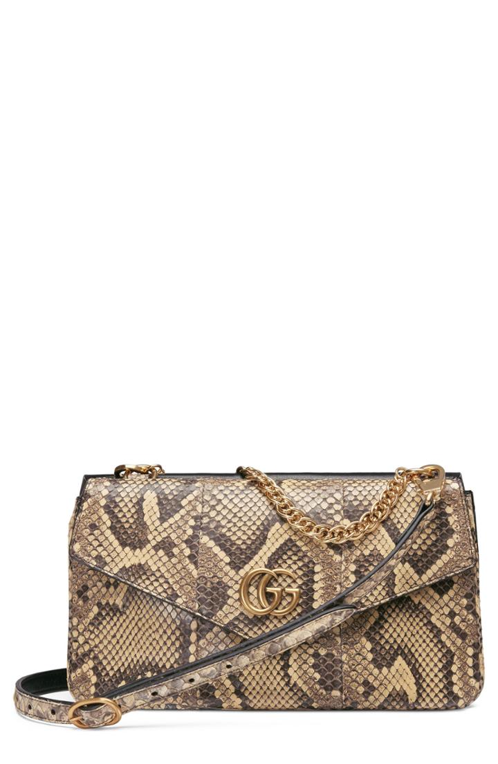 Gucci Thiara Genuine Python & Leather Shoulder Bag -