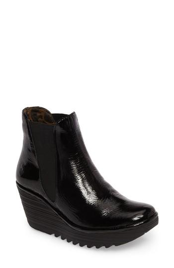 Women's Fly London Yoss Wedge Bootie -9.5us / 40eu - Black