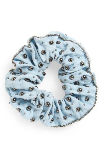 New Friends Colony Studded Scrunchie, Size - Blue