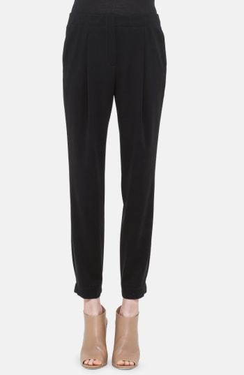 Women's Akris Punto Pleat Techno Ankle Pants - Black