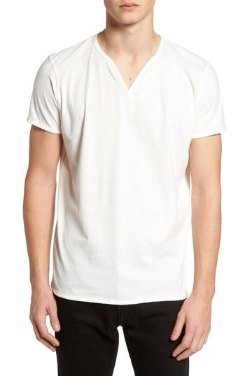 Men's Vestige Notch Henley T-shirt - White