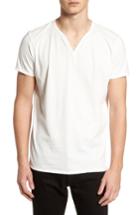 Men's Vestige Notch Henley T-shirt - White