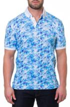 Men's Maceoo Noisey Print Polo (s) - Blue