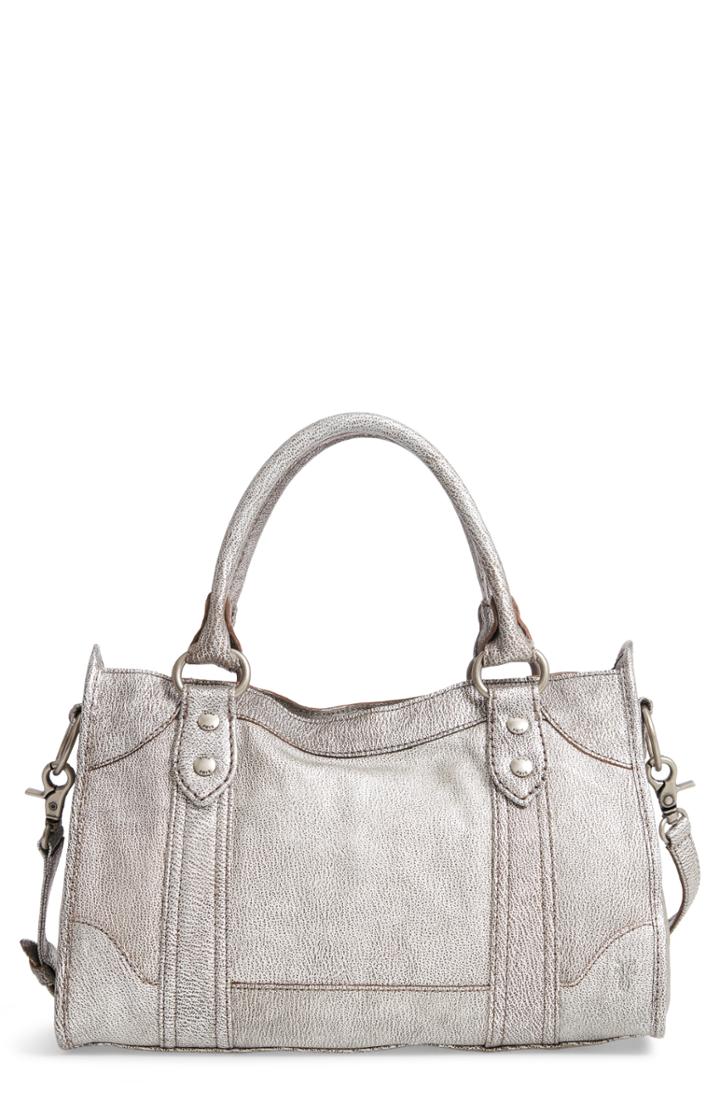 Frye Melissa Metallic Leather Satchel - Metallic