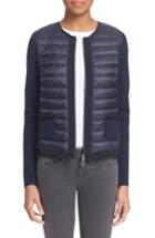 Women's Moncler 'maglia' Quilted Down Front Tricot Cardigan