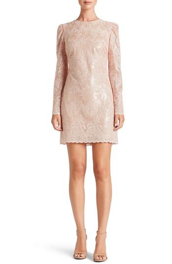 Women's Dress The Population Aubry Sequin Embellished Shift Dress - Pink