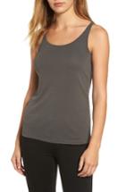 Women's Eileen Fisher Long Scoop Neck Camisole, Size X-small - Brown (regular & ) (online Only)