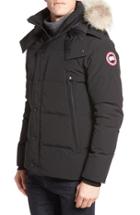 Men's Canada Goose Wyndham Slim Fit Genuine Coyote Fur Trim Down Jacket