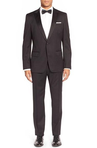 Men's Boss Trim Fit Wool Tuxedo
