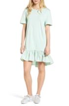 Women's Bp. Mixed Media T-shirt Dress, Size - Green